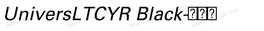 UniversLTCYR Black字体转换
